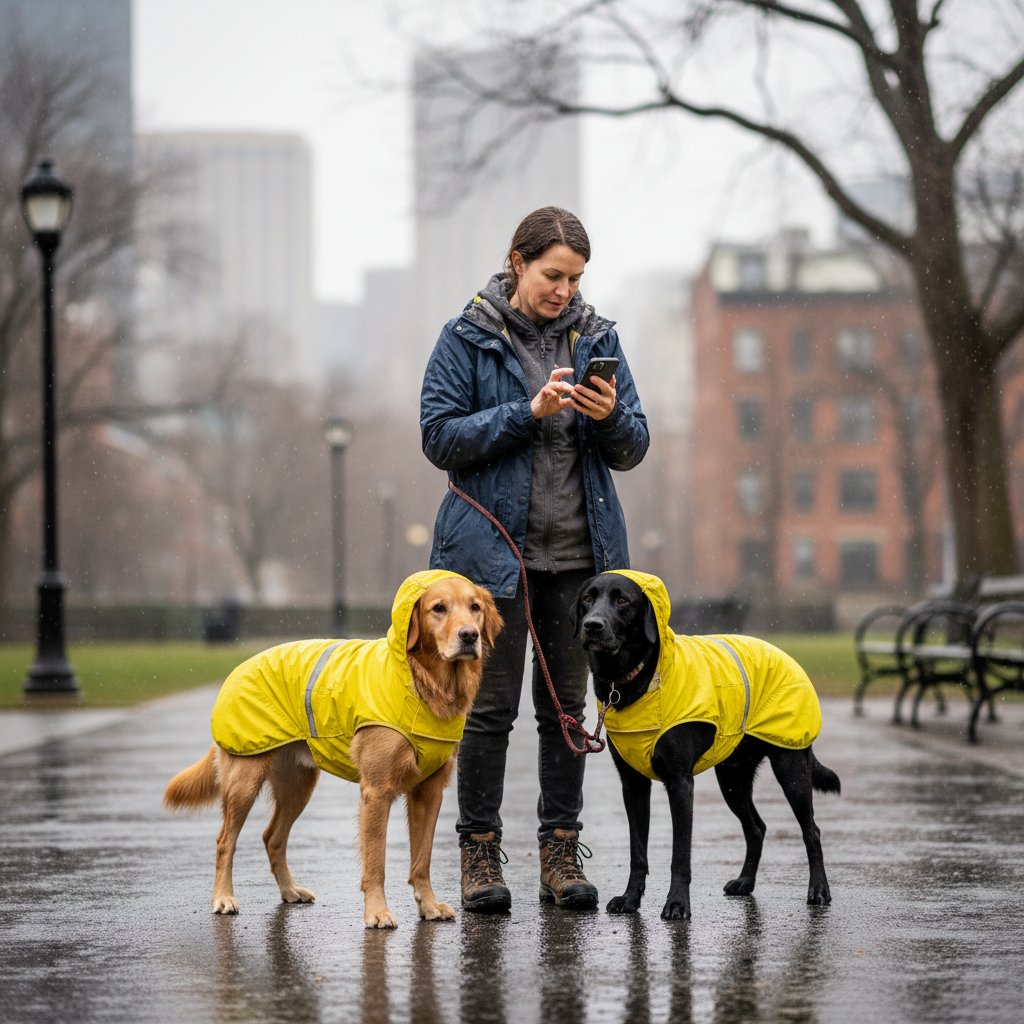 Dog socializing in park